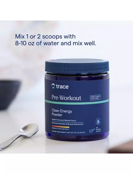Trace Minerals Pre-Workout / Передтренувальний комплекс порошок малина-лимон 280 г, фото 4 від магазину біодобавок nutrido.shop