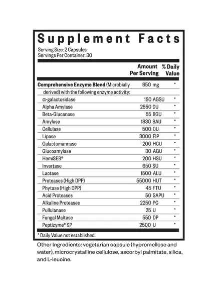 Seeking Health Digestive Enzymes / Травні ферменти 60 капсул, фото 2 від магазину біодобавок nutrido.shop