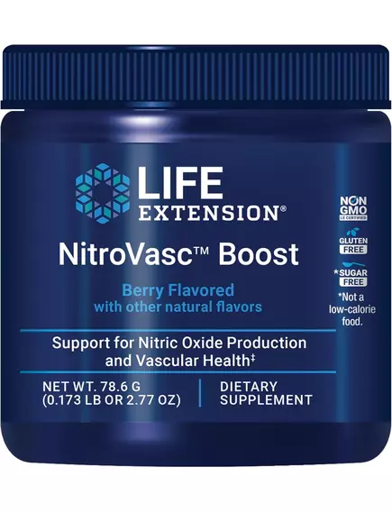 Life Extension NitroVasc Boost Berry / Підтримка судин і вироблення оксиду азоту 78,6 г від магазину біодобавок nutrido.shop