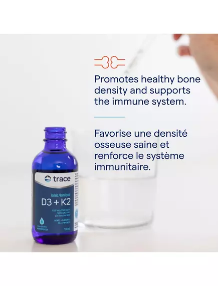 Trace Minerals Ionic Vitamin D3+K2 / Іонні вітаміни Д3 K2 5000 МО 15 мл, фото 6 в магазине биодобавок nutrido.shop