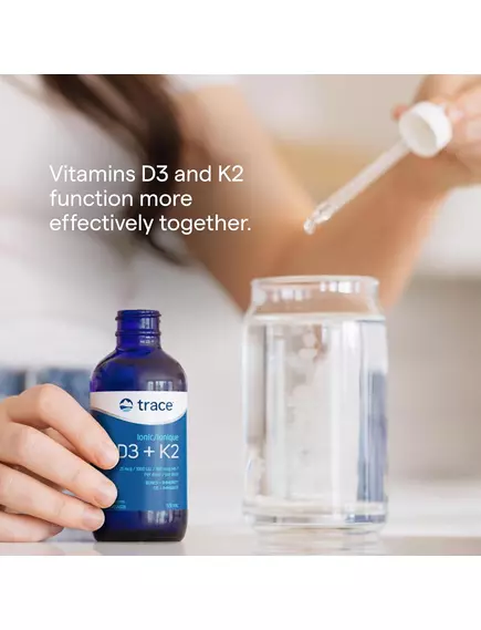 Trace Minerals Ionic Vitamin D3+K2 / Іонні вітаміни Д3 K2 5000 МО 15 мл, фото 7 в магазине биодобавок nutrido.shop