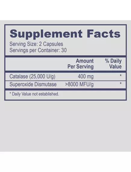 Professional Health Products Pro SOD/Catalase / Супероксиддисмутаза та каталаза антиоксиданти 60 капсул, фото 2 від магазину біодобавок nutrido.shop