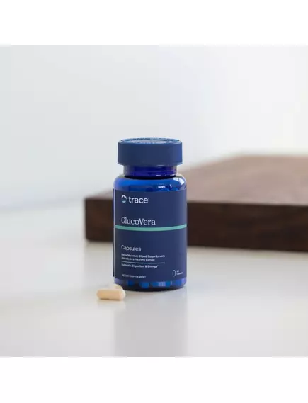Trace Minerals GlucoVera / Комплекс підтримки здорового рівня цукру в крові 90 капсул, фото 4 в магазине биодобавок nutrido.shop