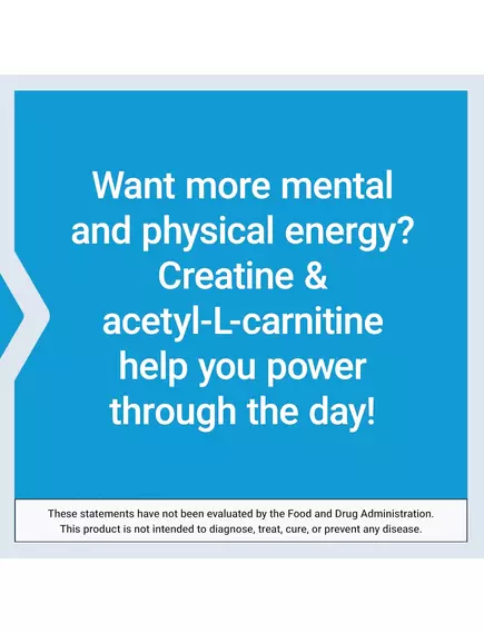 Life Extension Creatine & Acetyl-L-Carnitine Energy Plus / Креатин і ацетил-L-карнітин 233 г, фото 6 від магазину біодобавок nutrido.shop