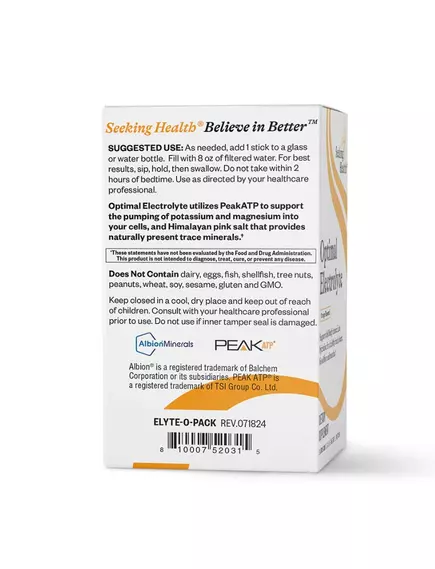 Seeking Health Optimal Electrolyte Orange / Оптимальные электролиты апельсиновый вкус 30 саше, фото 7 в магазине биодобавок nutrido.shop