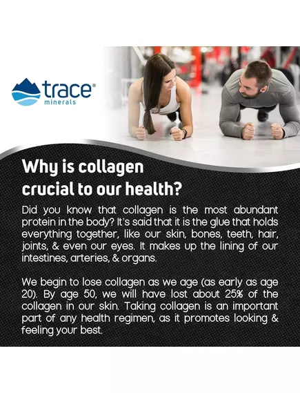 Trace Minerals Collagen Peptides / Пептиди колагену з кофакторами 286 г, фото 5 в магазине биодобавок nutrido.shop