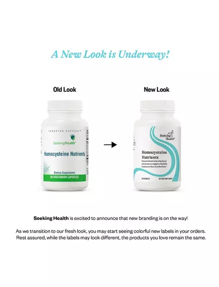 Seeking Health Homocysteine Nutrients (Formerly HomocysteX Plus) / Здоровый уровень гомоцистеина 60к, фото 2 в магазине биодобавок nutrido.shop