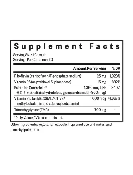 Seeking Health Homocysteine Nutrients (Formerly HomocysteX Plus) / Здоровый уровень гомоцистеина 60к, фото 4 в магазине биодобавок nutrido.shop