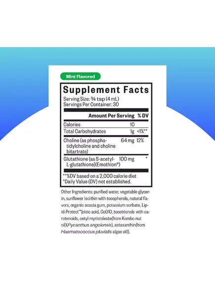 Seeking Health Optimal Liposomal Glutathione Mint / Липосомальный глутатион мятный вкус 120 мл, фото 11 в магазине биодобавок nutrido.shop