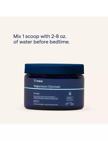 Trace Minerals Magnesium Glycinate Powder Grape / Магній гліцинат смак винограду порошок 180 г, фото 4 в магазине биодобавок nutrido.shop
