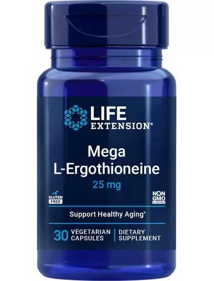 Life Extension Mega L-Ergothioneine / Мега L-ерготионеїн антиоксидант 30 капсул від магазину біодобавок nutrido.shop
