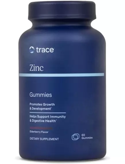 Trace Minerals Zinc Gummies / Цинк смак бузина 60 жувальних мармеладок в магазине биодобавок nutrido.shop