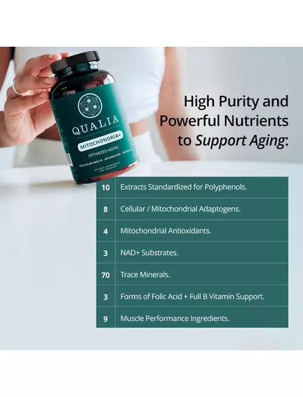Neurohacker Qualia Life / Энергия клеток для здорового долголетия 120 капсул, фото 12 в магазине биодобавок nutrido.shop