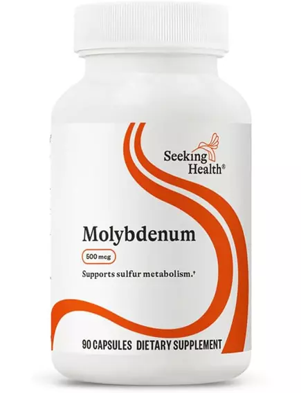 SEEKING HEALTH MOLYBDENUM / МОЛІБДЕН ДЛЯ МЕТАБОЛІЗМУ СІРКИ ТА СУЛЬФІТІВ 500 МГ 90 КАПСУЛ, фото 5 від магазину біодобавок nutrido.shop