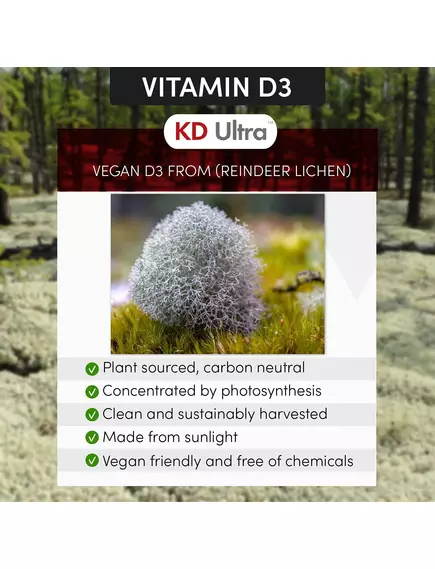 Arthur Andrew KD Ultra / Вітамін Д3 2500 МО рослинний + вітамін К 90 капсул, фото 5 від магазину біодобавок nutrido.shop