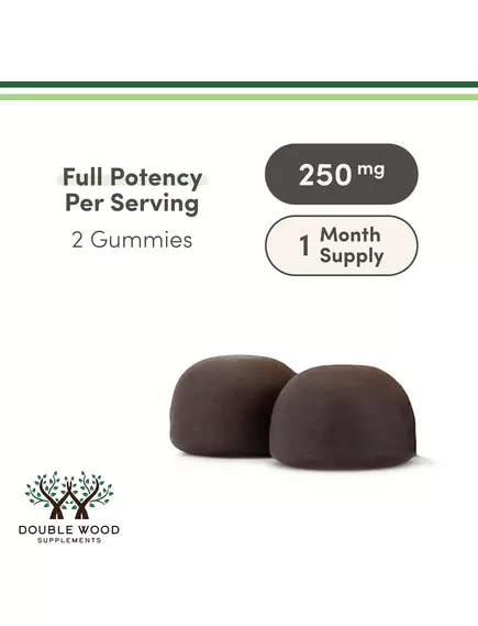 Double Wood Mushroom Gummies / Комплекс грибів 5 видів 250 мг 60 жувальних цукерок, фото 4 від магазину біодобавок nutrido.shop