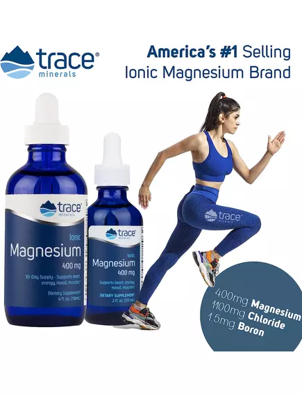 Trace Minerals Ionic Magnesium / Магній іонний рідкий 400 мг 118 мл, фото 7 від магазину біодобавок nutrido.shop