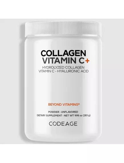 CodeAge Collagen Peptides Powder + / Пептиды коллагена + витамин С 283 г, фото 9 в магазине биодобавок nutrido.shop