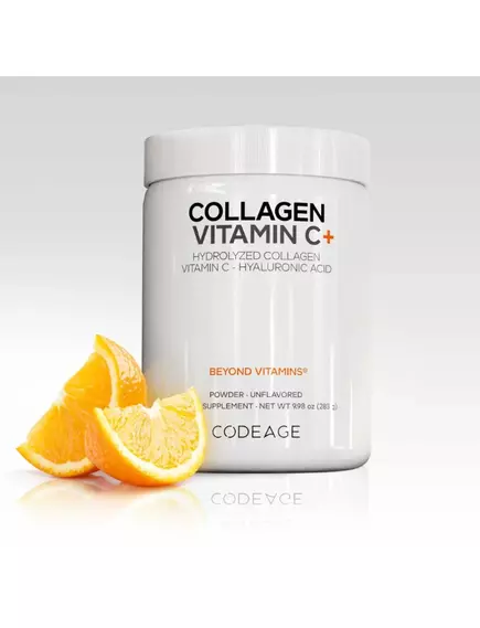 CodeAge Collagen Peptides Powder + / Пептиды коллагена + витамин С 283 г, фото 11 в магазине биодобавок nutrido.shop