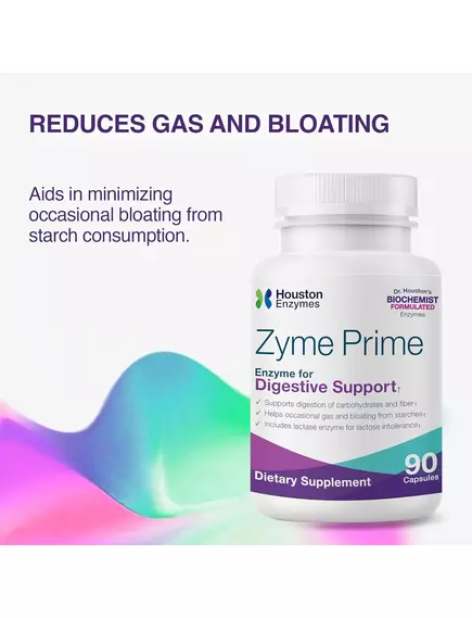 Houston Enzymes Zyme Prime / Займ прайм энзимы 90 Capsules, фото 5 в магазине биодобавок nutrido.shop