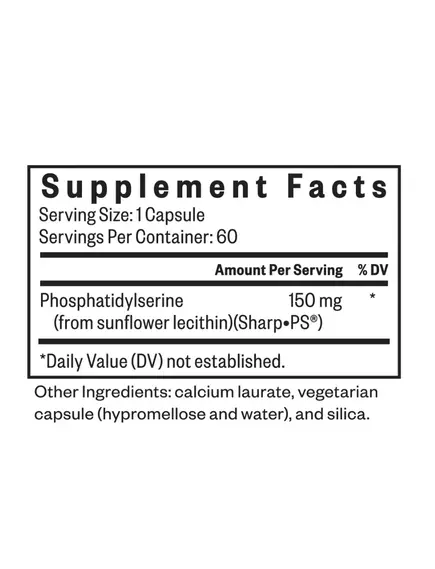 Seeking Health Phosphatidyl Serine / Фосфатидилсерин 60 капсул, фото 2 від магазину біодобавок nutrido.shop