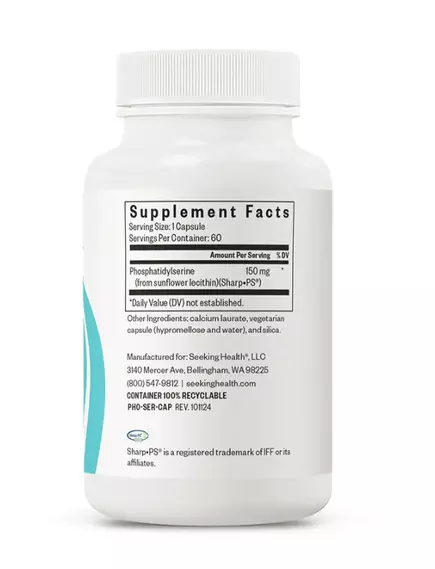 Seeking Health Phosphatidyl Serine / Фосфатидилсерин 60 капсул, фото 3 від магазину біодобавок nutrido.shop