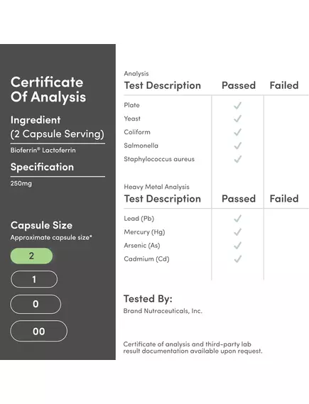 Double Wood Lactoferrin / Лактоферрин Поддержка иммунитета 60 капсул, фото 10 в магазине биодобавок nutrido.shop