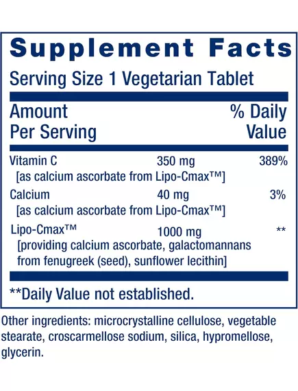 Life Extension Vitamin C 24-Hour Liposomal Hydrogel Formula / Вітамін C 24-годинної дії 60 таблеток, фото 2 від магазину біодобавок nutrido.shop