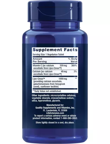 Life Extension Vitamin C 24-Hour Liposomal Hydrogel Formula / Вітамін C 24-годинної дії 60 таблеток, фото 3 від магазину біодобавок nutrido.shop