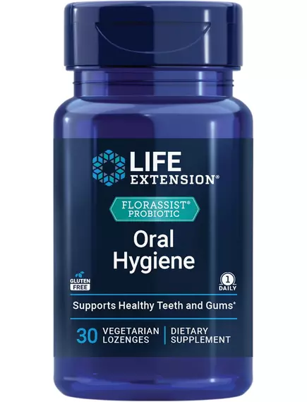 LIFE EXTENSION FLORASSIST ORAL HYGIENE / ПРОБІОТИК ДЛЯ ЗДОРОВ'Я ЗУБІВ 30 ПАСТИЛОК, фото 4 від магазину біодобавок nutrido.shop