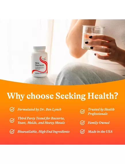 Seeking Health Skin Nutrients / Вітаміни, мінерали та поживні речовини для здорової шкіри 90 капсул, фото 7 від магазину біодобавок nutrido.shop