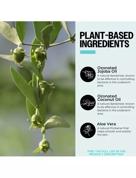 PurO3 Ozonated Oil Roll On Deodorant Jojoba / Дезодорант с озонированным маслом Жожоба 75 мл, фото 9 в магазине биодобавок nutrido.shop