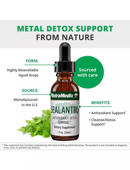 NutraMedix Sealantro / Селентро антиоксидант і підтримка детоксу 30 мл, фото 4 від магазину біодобавок nutrido.shop
