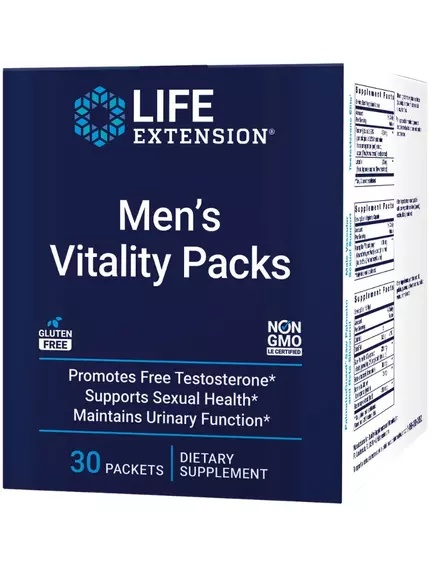 Life Extension Men's Vitality Packs / Підтримка чоловічого здоров'я 30 упаковок від магазину біодобавок nutrido.shop