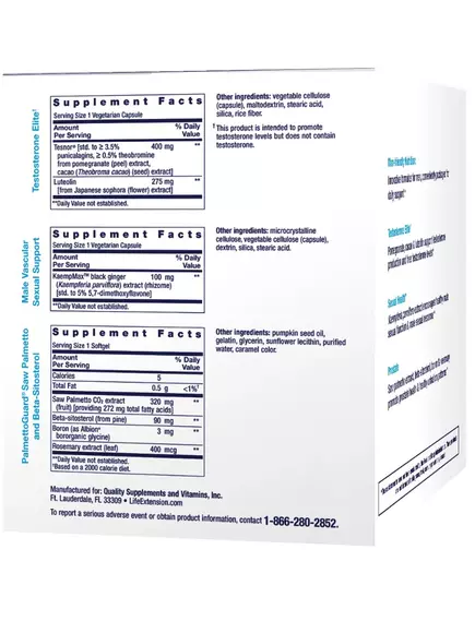 Life Extension Men's Vitality Packs / Підтримка чоловічого здоров'я 30 упаковок, фото 4 від магазину біодобавок nutrido.shop