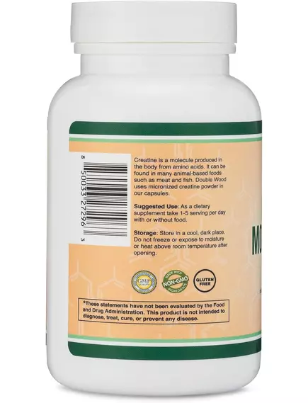 Double Wood Creatine Monohydrate / Креатин моногідрат 120 капсул, фото 4 від магазину біодобавок nutrido.shop