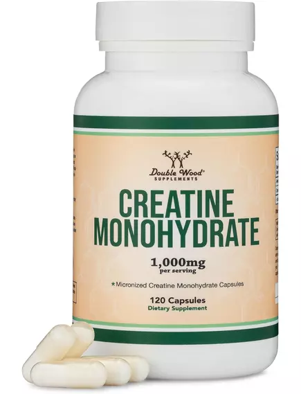 Double Wood Creatine Monohydrate / Креатин моногідрат 120 капсул, фото 5 від магазину біодобавок nutrido.shop