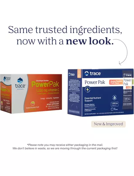 Trace Minerals Power Pak Guava Passion Fruit / Вітамін C + електроліти + мультивітаміни Гуава Маракуя 30 саше, фото 10 від магазину біодобавок nutrido.shop