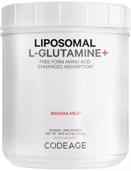 CodeAge Liposomal L-Glutamine / Ліпосомальний L-глютамін 472,5 г від магазину біодобавок nutrido.shop