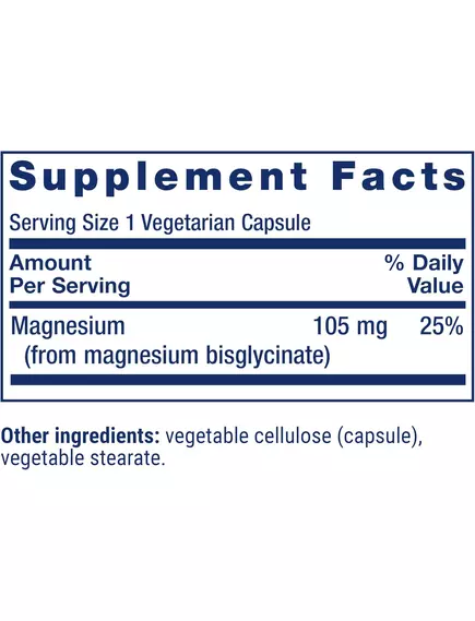 Life Extension Magnesium Glycinate / Магній гліцинат 90 капсул, фото 2 від магазину біодобавок nutrido.shop
