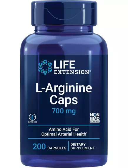 Life Extension L-Arginine / L-аргінін 700 мг 200 капсул від магазину біодобавок nutrido.shop