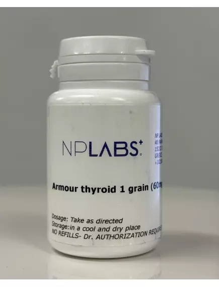 ARMOUR THYROID 1 GRAIN (60MG)  90 CAPS від магазину біодобавок nutrido.shop