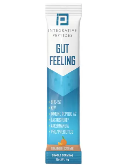 Integrative Peptides Gut Feeling / Пептиди BPC-157, KPV і А2 для здоров'я ШКТ смак апельсин 45 саше, фото 3 від магазину біодобавок nutrido.shop