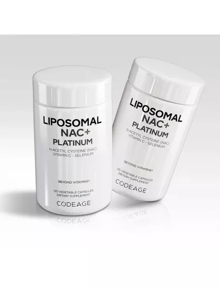 CodeAge Liposomal NAC+ Platinum / Ліпосомальний NAC N-ацетил L-цистеїн 120 капсул, фото 3 від магазину біодобавок nutrido.shop