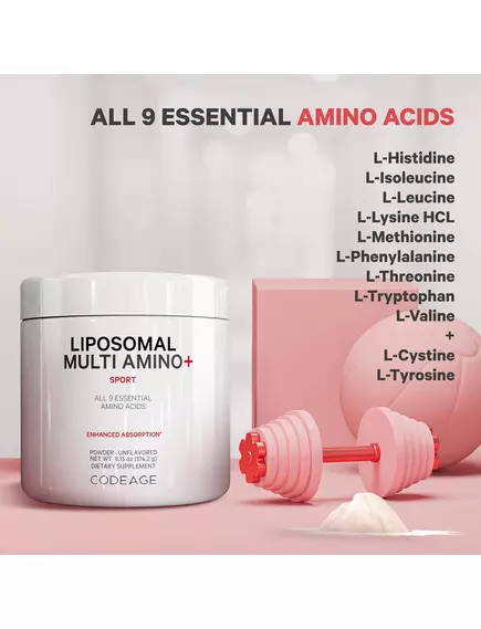 CodeAge Liposomal Multi Amino+ / Ліпосомальні незамінні амінокислоти 174,2 г, фото 4 від магазину біодобавок nutrido.shop