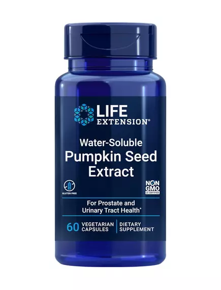 Life Extension Water-Soluble Pumpkin Seed Extract / Водорозчинний екстракт насіння гарбуза 60 капсул від магазину біодобавок nutrido.shop
