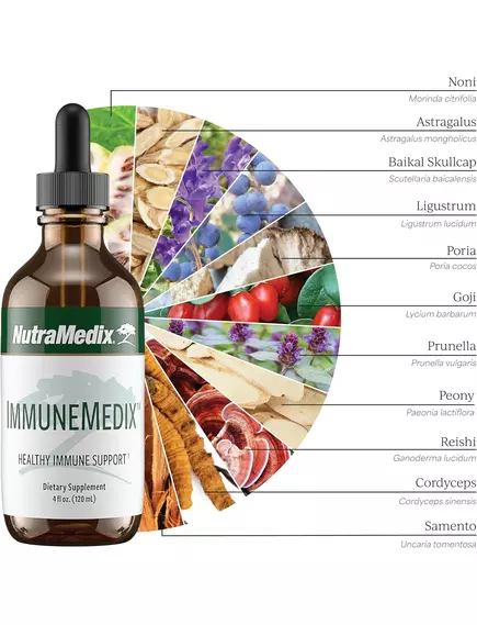 NutraMedix ImmuneMedix / Рослинна формула імунної функції 11 трав 120 мл, фото 3 від магазину біодобавок nutrido.shop