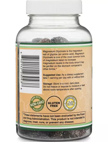 Double Wood Magnesium Glycinate Gummies / Магній гліцинат 60 жувальних цукерок, фото 5 від магазину біодобавок nutrido.shop
