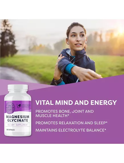 Vimergy Magnesium Glycinate / Магній гліцинат 180 капсул, фото 3 в магазине биодобавок nutrido.shop