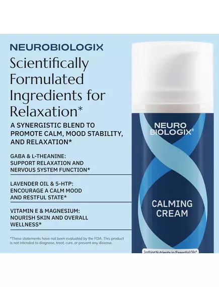 NEUROBIOLOGIX CALMING CREAM / ЗАСПОКІЙЛИВИЙ КРЕМ + МАГНІЙ 90 МЛ, фото 7 від магазину біодобавок nutrido.shop